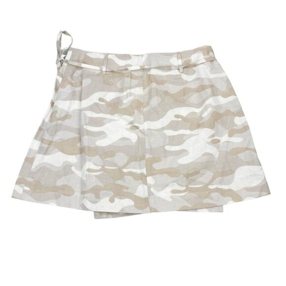 NWT ZARA Camo Linen Blend Cargo Wrap Mini Skirt Sz Small - Picture 8 of 8
